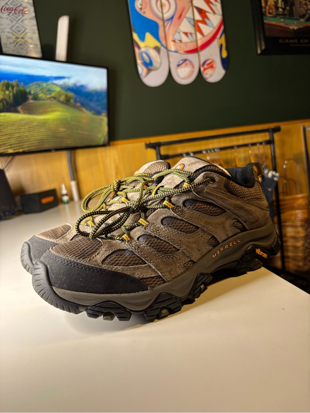 Merrell Moab 3 men's hiking shoes in walnut size 12